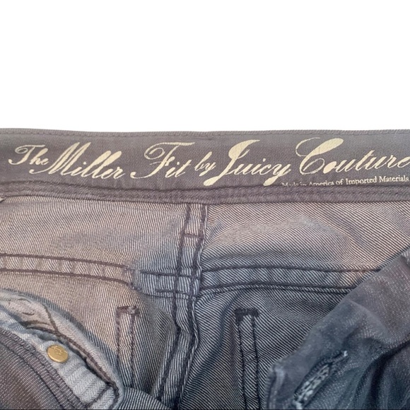 JUICY COUTURE Vintage Ultra Low Rise The Miller Fit Jeans Ankle Grey Horse Bit - Picture 6 of 16